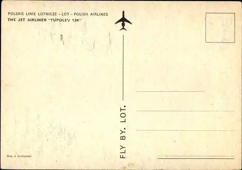 Ak Polskie Linie Lotnicze, LOT, Passagierflugzeug Tupolev Tu 134, Polish Airlines