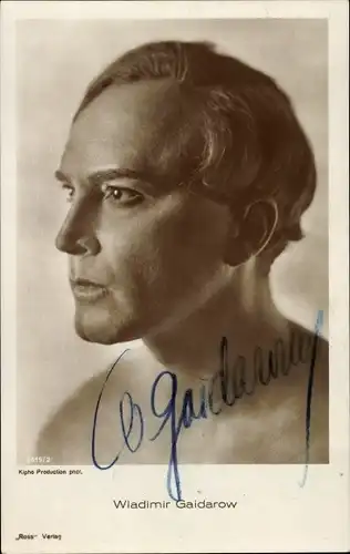 Ak Schauspieler Wladimir Gaidarow, Portrait, Autogramm