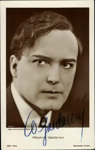 Ak Schauspieler Wladimir Gaidarow, Portrait, Autogramm