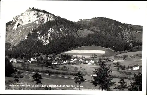 Ak Ober Gleißenfeld Niederösterreich, Totalansicht, Ruine Türkensturz