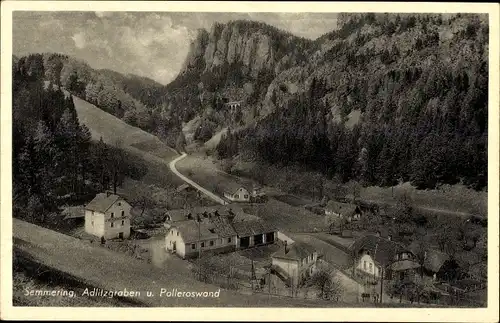 Ak Semmering in Niederösterreich, Adlitzgraben, Polleroswand