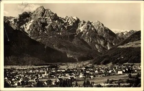 Ak Lienz Tirol Österreich, Totalansicht, Dolomiten