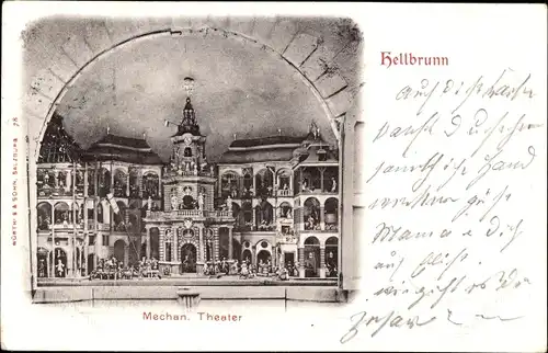 Ak Salzburg in Österreich, Lustschloss Hellbrunn, Mechanisches Theater