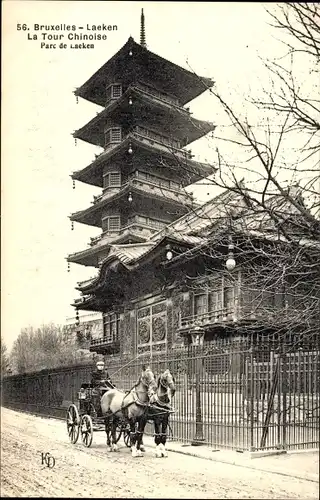 Ak Laeken Brüssel Brüssel, Chinesischer Turm, Park