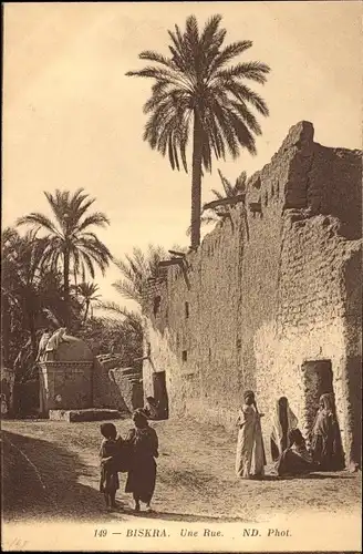 Ak Biskra Algerien, A Street