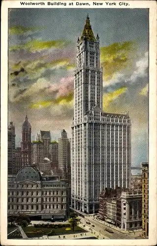 Ak New York City USA, Woolworth-Gebäude