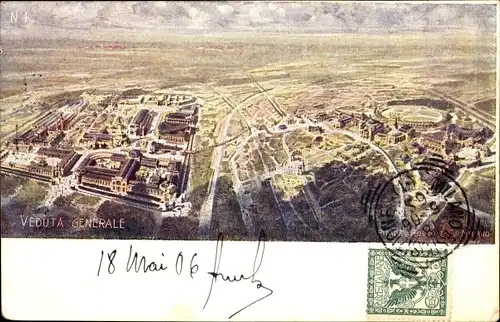 Ak Milano Mailand Lombardia, Esposizione 1906, Gesamtansicht