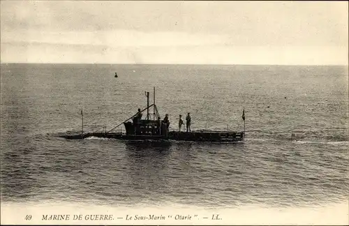 Ak Französisches U Boot, Marine Militaire, Sous Marin, Otarie