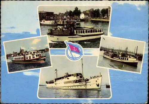 Ak Weiße Flotte Stralsund, VEB Fahrgastschifffahrt