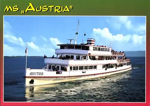 Ak Fahrgastschiff MS Austria auf dem Bodensee, Österr. Bodensee-Schifffahrt