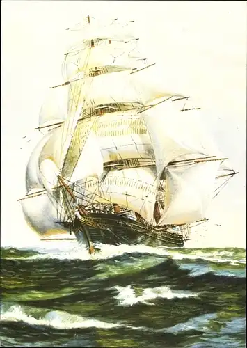 Künstler Ak Windjammer, Segelschiff Lightning, Rosenstiel's Motiv