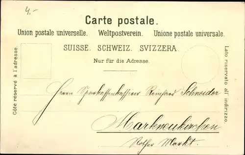 Litho Schweiz, Soldatengruß, Feld-Artillerie