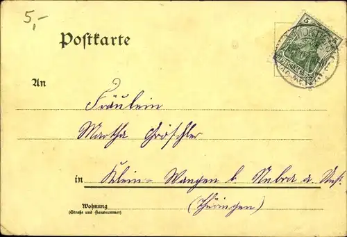 Litho 34. Feld-Artillerie in Metz, Soldat mit zwei Frauen