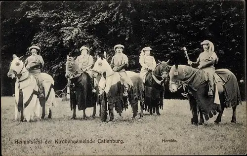 Ak Catlenburg Katlenburg, Heimatfest der Kirchengemeinde, Kostüme, Herolde