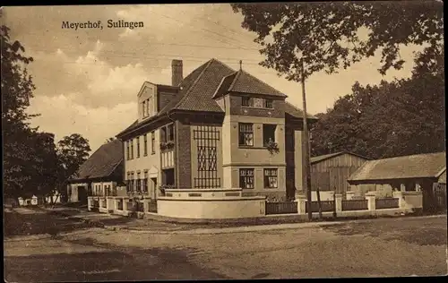 Ak Sulingen in Niedersachsen, Meyerhof, Straßenpartie