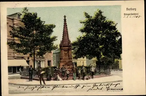 Ak Hamburg Harburg, Kriegerdenkmal