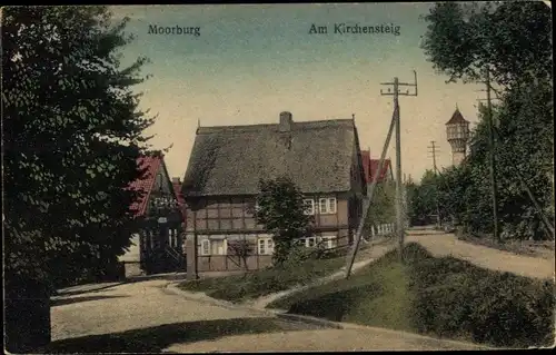 Ak Hamburg Harburg Moorburg, Am Kirchensteig, Wasserturm