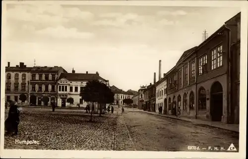 Ak Humpolec Humpoletz Region Hochland, Straßenpartie