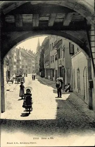 Ak Stein am Rhein Kanton Schaffhausen, Straßenpartie