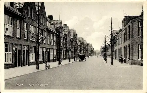 Ak Delft Südholland Niederlande, Simonsstraat