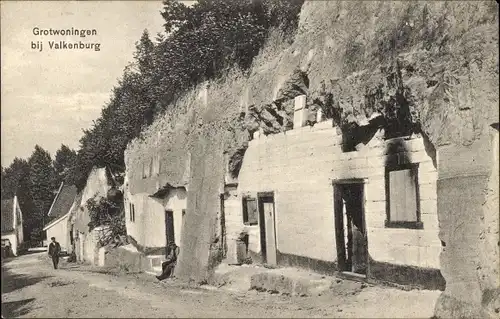 Ak Valkenburg Limburg Niederlande, Höhlenhäuser