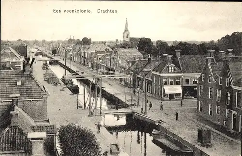 Ak Drachten-Friesland Niederlande, Eine Torfkolonie