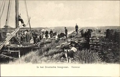 Ak Im Hochmoor von Drenthe, Transport