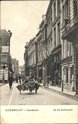 Ak Dordrecht Südholland Niederlande, Voorstraat, Scheffersplein