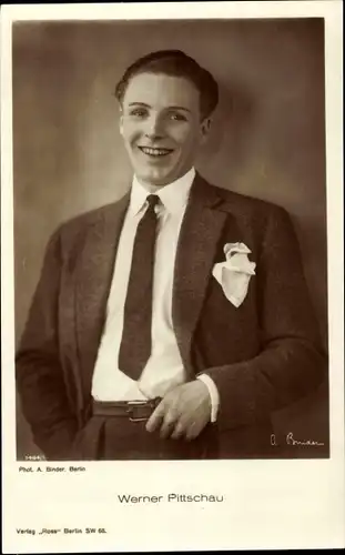 Ak Schauspieler Werner Pittschau, Portrait, Ross Verlag 1494/1