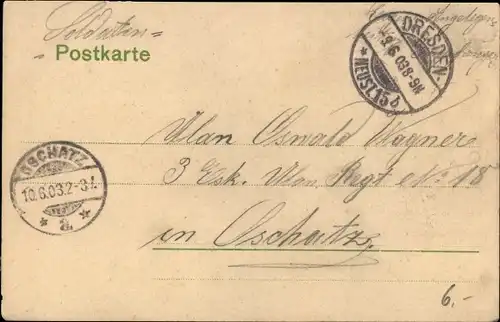 Ak Dresden Neustadt, Kaserne des K.S. Schützen (Füsilier-) Regiment No. 108