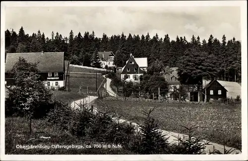 Ak Oberbärenburg Altenberg im Erzgebirge, Teilansicht