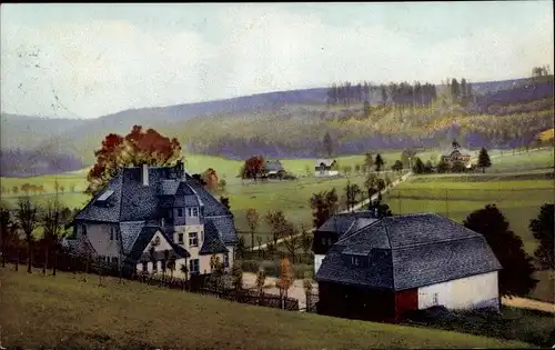 Ak Rehefeld Zaunhaus Altenberg Erzgebirge, Erholungs und Sportheim Jägerhof, Außenansicht