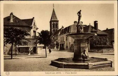 Ak Vailly sur Aisne, Place Herriot