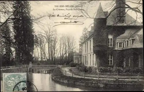 Ak Villers Hélon Aisne, Le Chateau