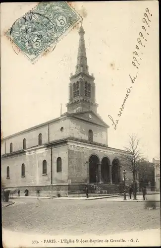 Ak Paris XV, Grenelle, Kirche Saint-Jean-Baptiste de Grenelle