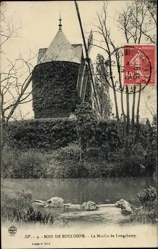 Ak Paris XVI, Bois de Boulogne, The Moulin de Longchamp