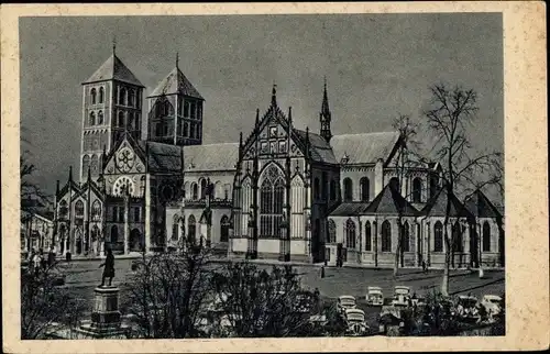 Ak Münster in Westfalen, Dom, Außenansicht, Türme