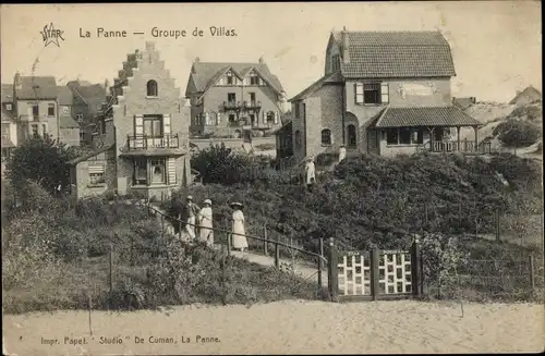 Ak La Panne De Panne Westflandern, Groupe de Villas