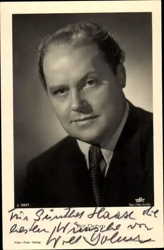 Ak Schauspieler Will Dohm, Portrait, Autogramm