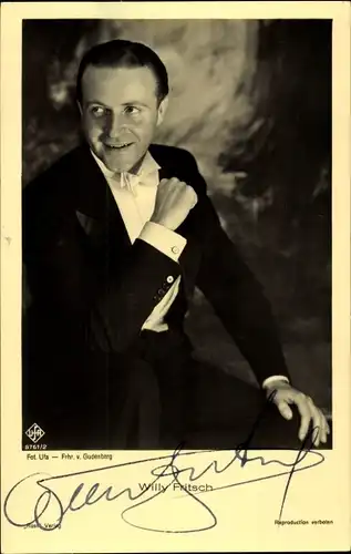 Ak Schauspieler Willy Fritsch, Portrait, Autogramm