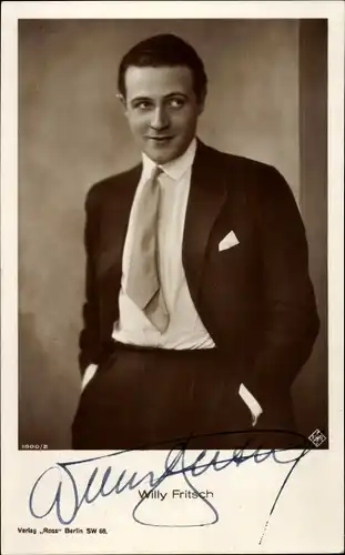 Ak Schauspieler Willy Fritsch, Portrait, Autogramm