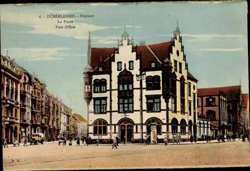 Ak Düsseldorf am Rhein,  Postamt