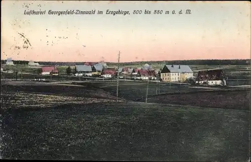 Ak Zinnwald Georgenfeld Altenberg im Erzgebirge, Teilansicht, Gasthof Erbgericht