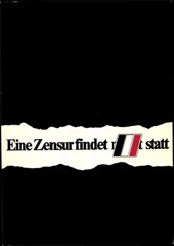 Künstler Ak Staeck, Klaus, Eine Zensur findet gelegentlich statt, Satire