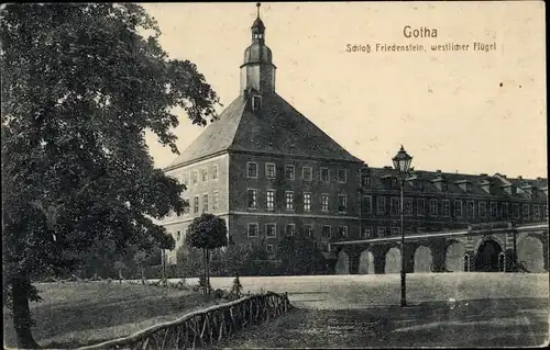 Ak Gotha Thüringen, Schloss Friedenstein, westlicher Flügel