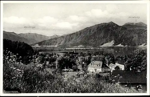 Ak Tegernsee in Oberbayern, Panorama, Hirschberg, Bleuberge