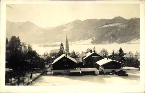Foto Ak Josefstal Neuhaus Schliersee in Oberbayern, Teilansicht, Winteransicht
