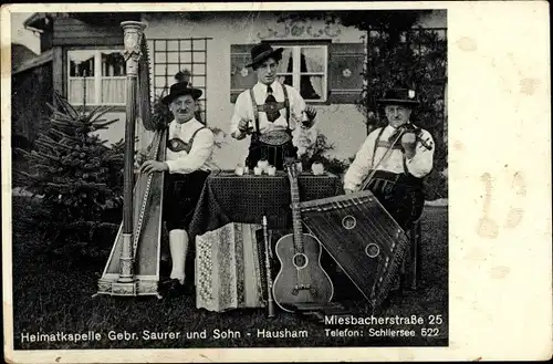 Ak Hausham in Oberbayern, Heimatkapelle Gebr. Saurer und Sohn, Miesbacher Str. 25