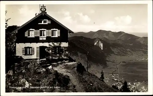 Ak Oberammergau, Starnberger Hütte am Laber, Laberjoch