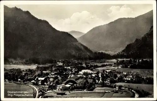 Ak Oberammergau in Oberbayern, Fliegeraufnahme
